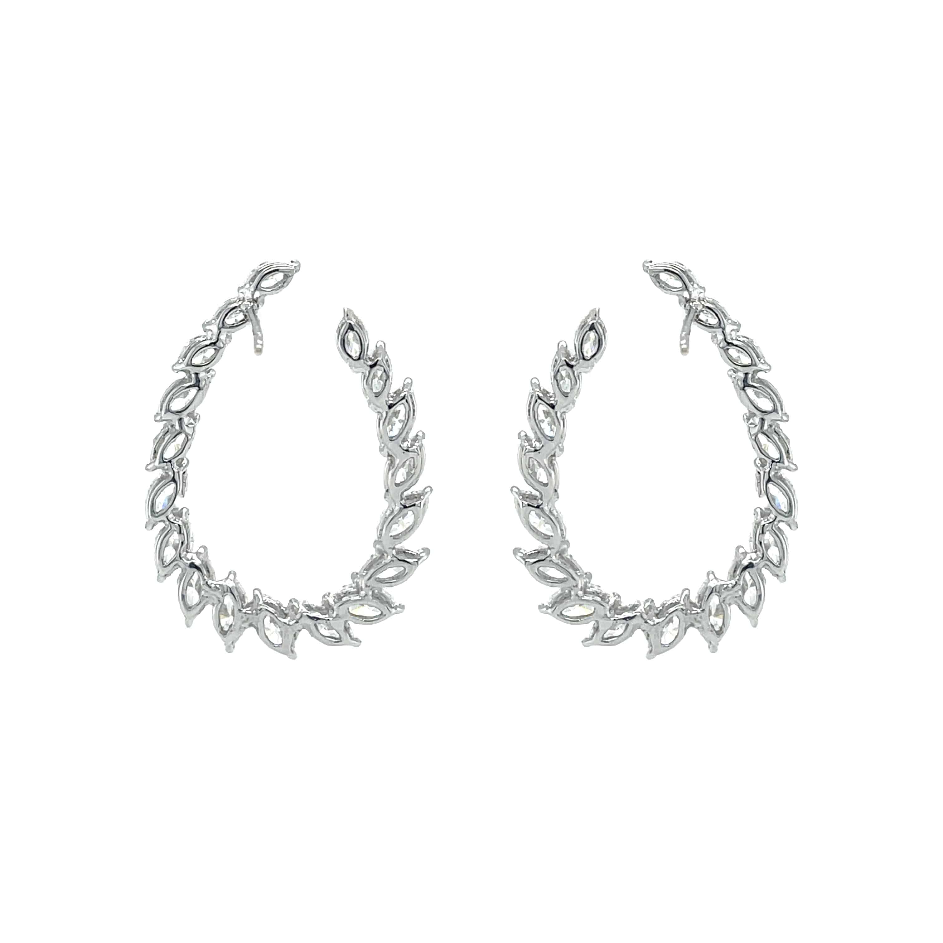 White Diamond Cocktail Earrings - K.S. Sze & Sons