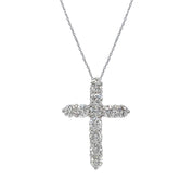 White Diamond Cross Pendant - K.S. Sze & Sons