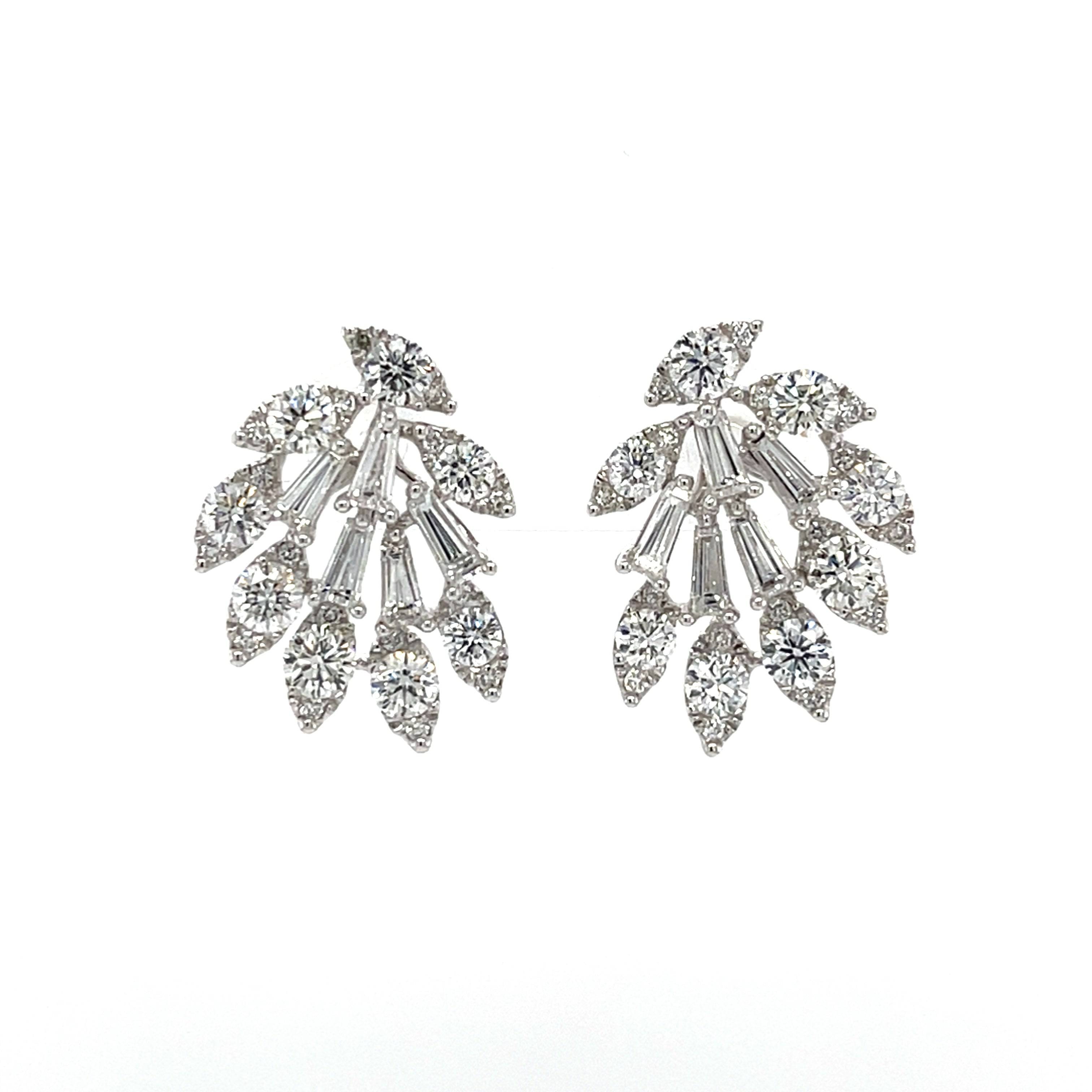 White Diamond Earrings - K.S. Sze & Sons