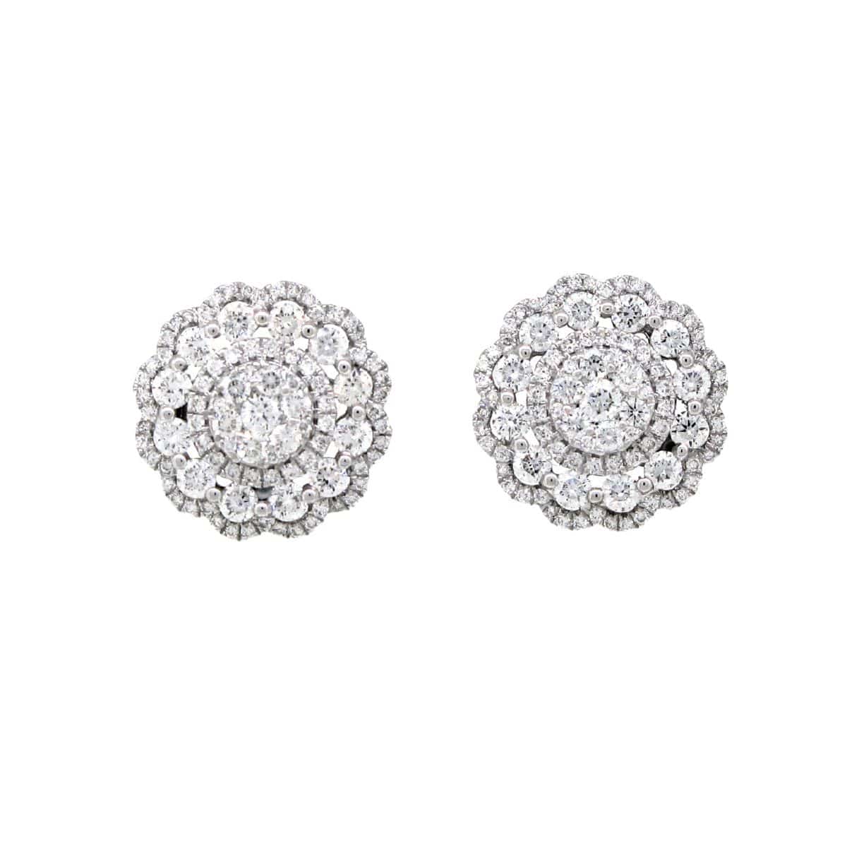 White Diamond Earrings - K.S. Sze & Sons