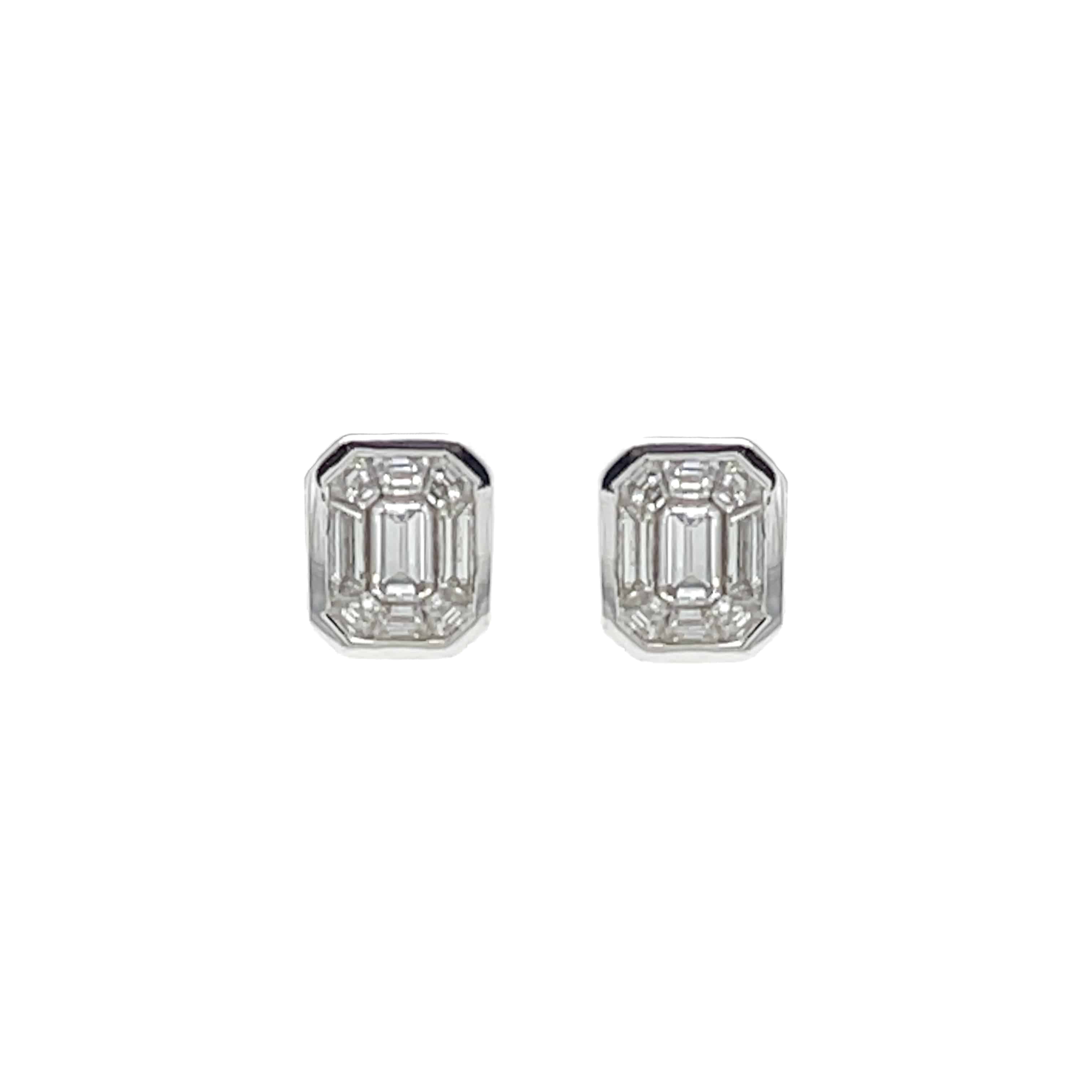 White Diamond Earrings - K.S. Sze & Sons