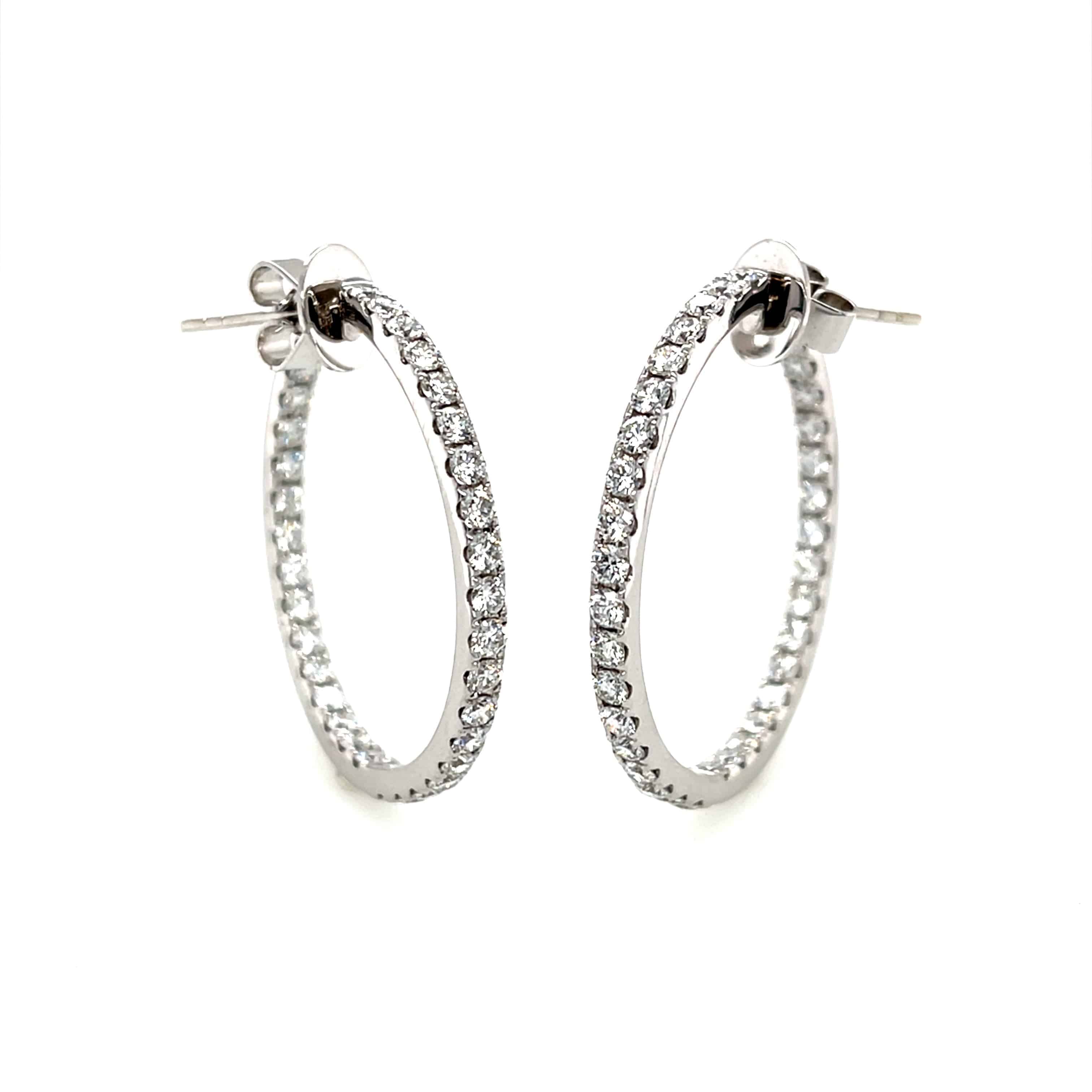 White Diamond Earrings - K.S. Sze & Sons