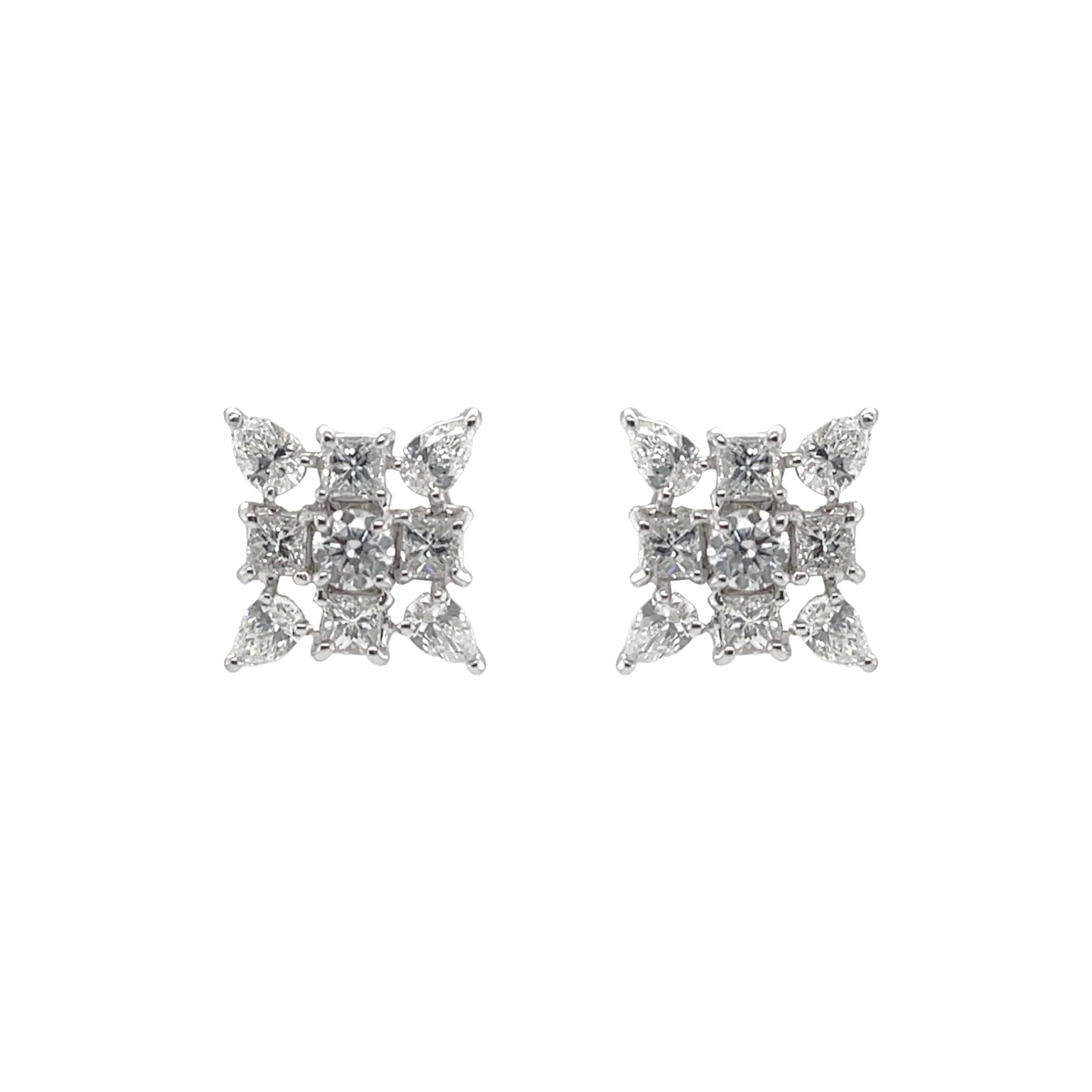 White Diamond Earrings - K.S. Sze & Sons