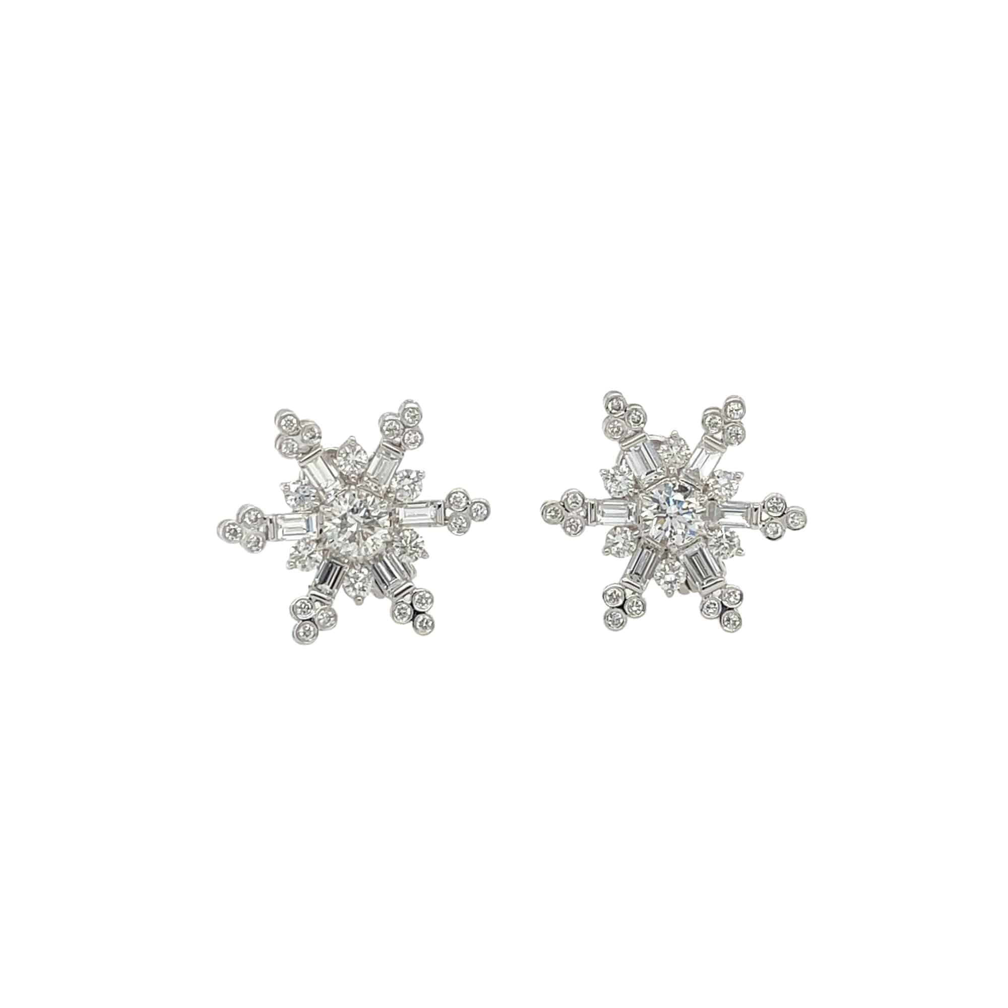 White Diamond Earrings