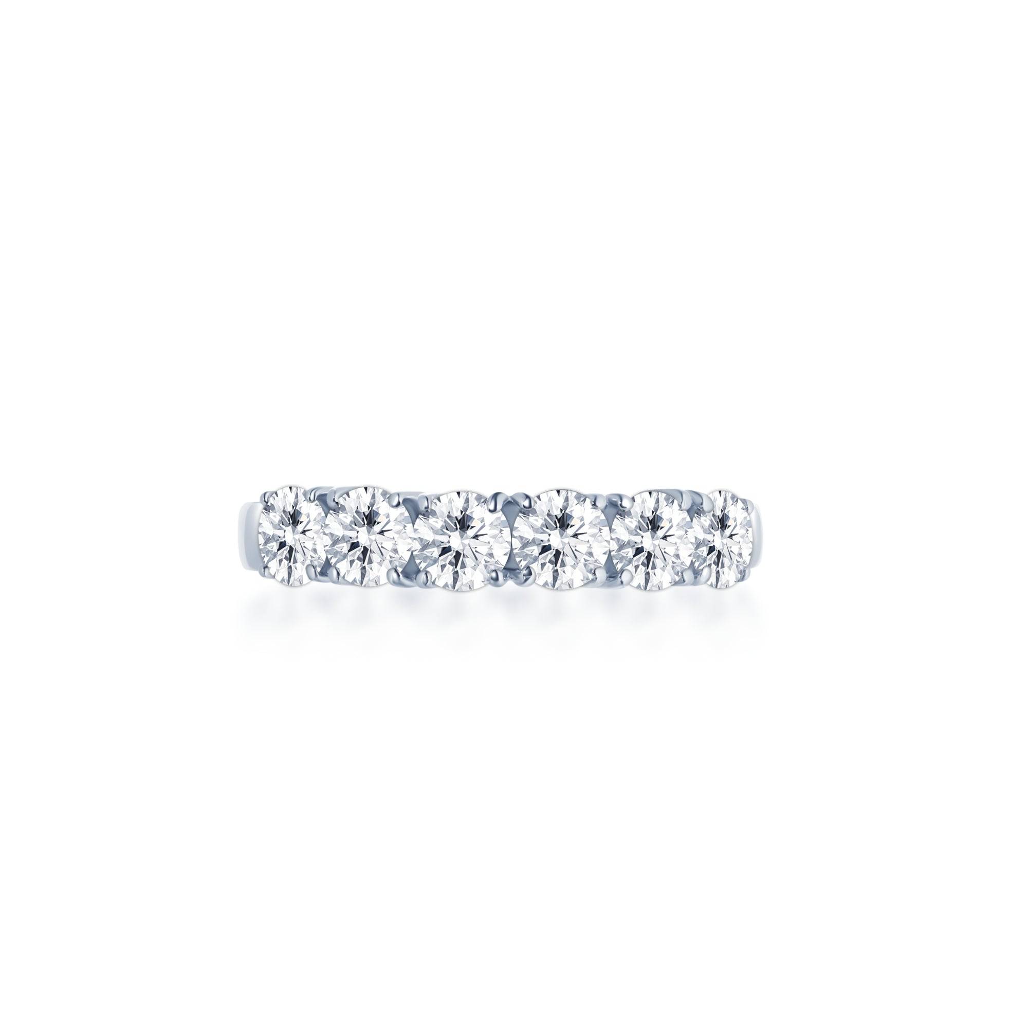 White Diamond Half Eternity Diamond Ring
