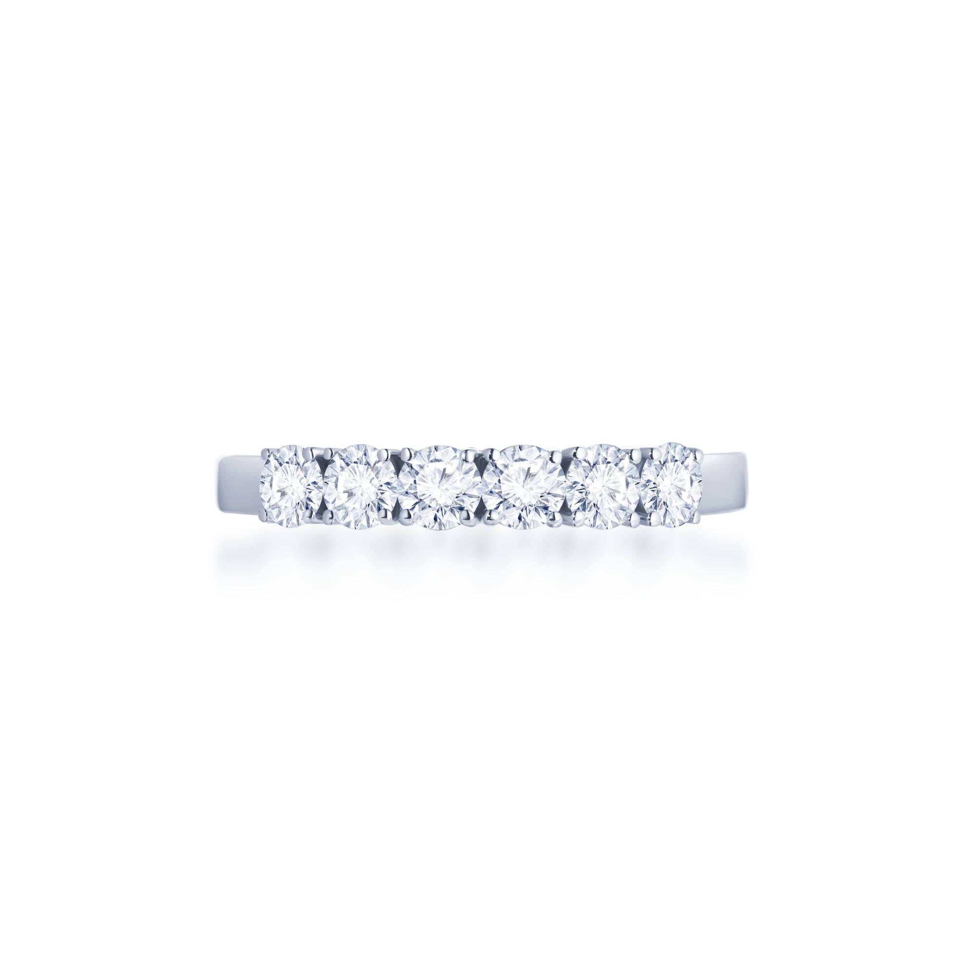 White Diamond Half Eternity Ring