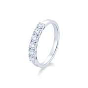 White Diamond Half Eternity Ring - K.S. Sze & Sons