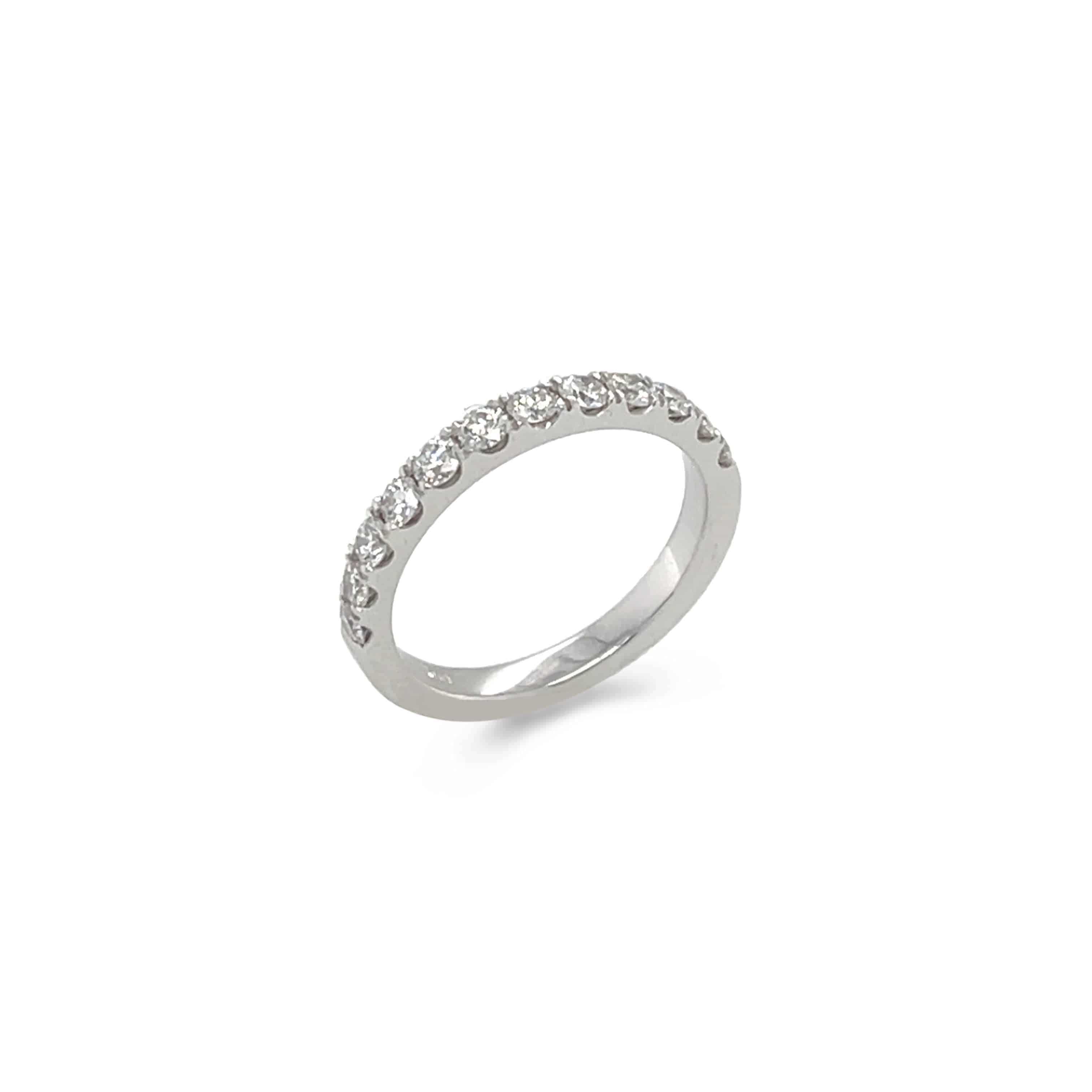 White Diamond Line Ring - K.S. Sze & Sons