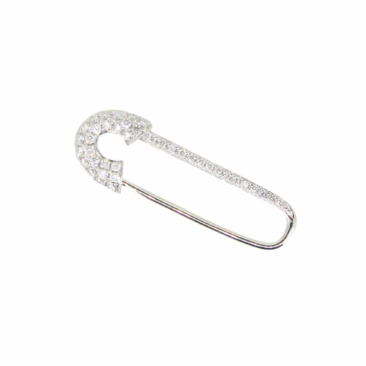 White Diamond Pin Brooch (Small Size) - K.S. Sze & Sons