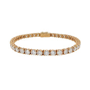 White Diamond Rose Gold Tennis Bracelet - K.S. Sze & Sons