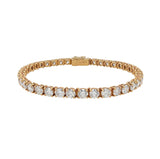 White Diamond Rose Gold Tennis Bracelet