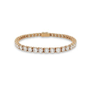 White Diamond Rose Gold Tennis Bracelet - K.S. Sze & Sons