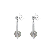 White Gold Tahitian Pearl Earrings