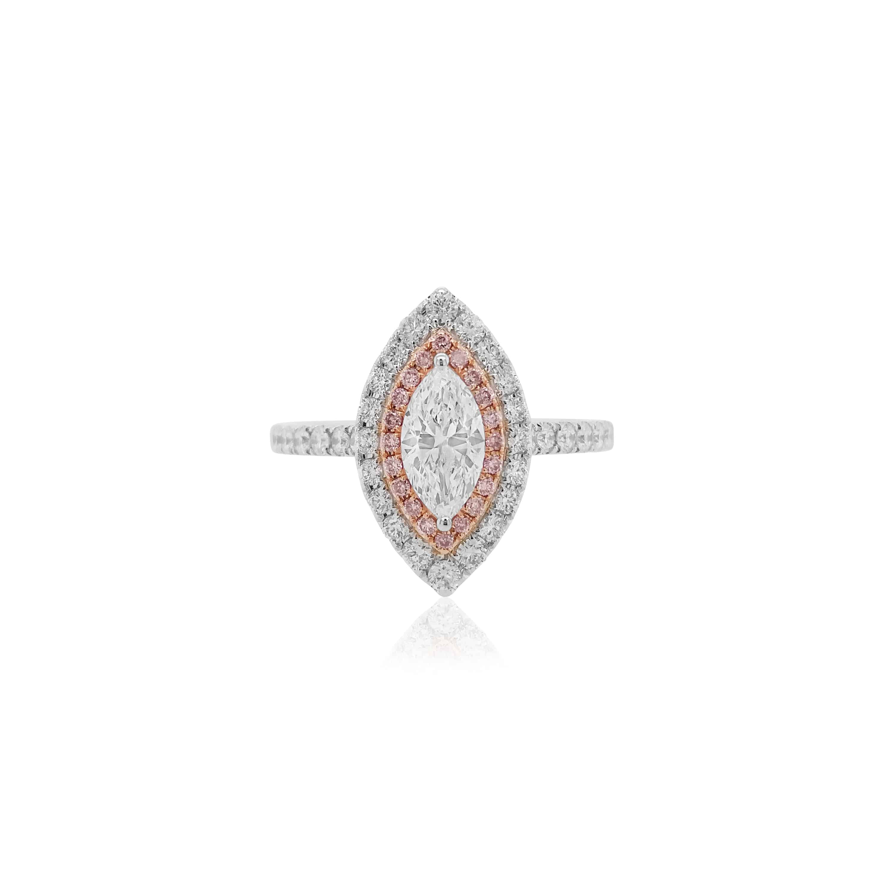 White & Pink Diamond Ring (CGL Certificate)