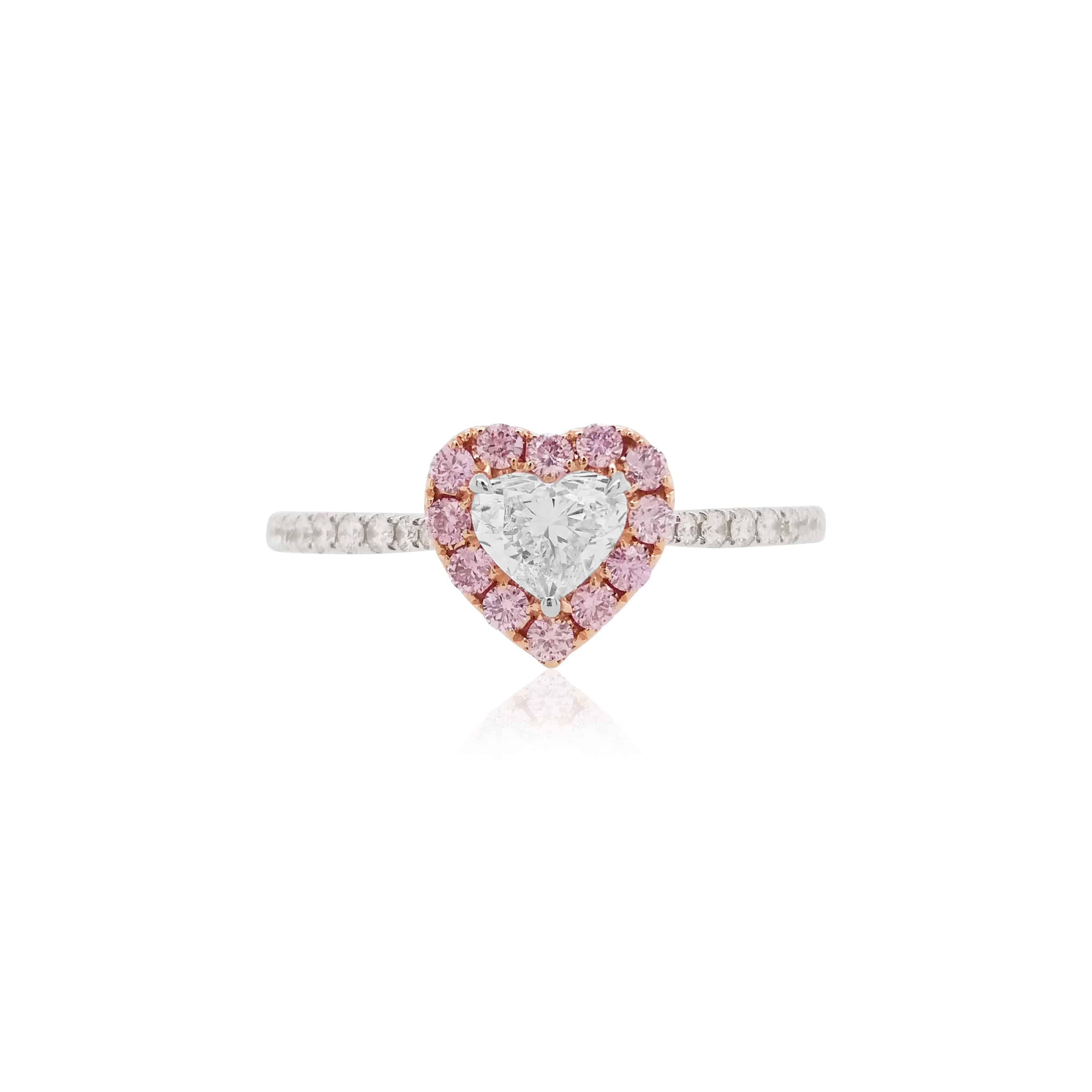 White & Pink Diamond Ring (GIA Certificate) - K.S. Sze & Sons