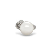 White South Sea Pearl & Diamond Ring - K.S. Sze & Sons