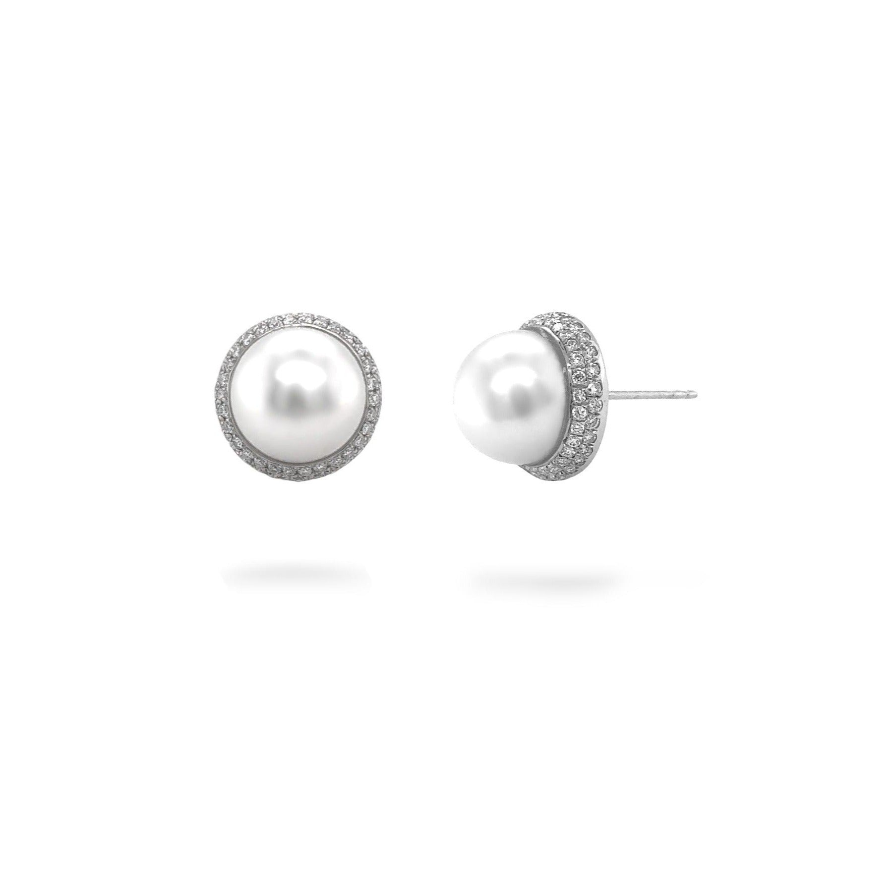 White South Sea Pearl Earrings - K.S. Sze & Sons