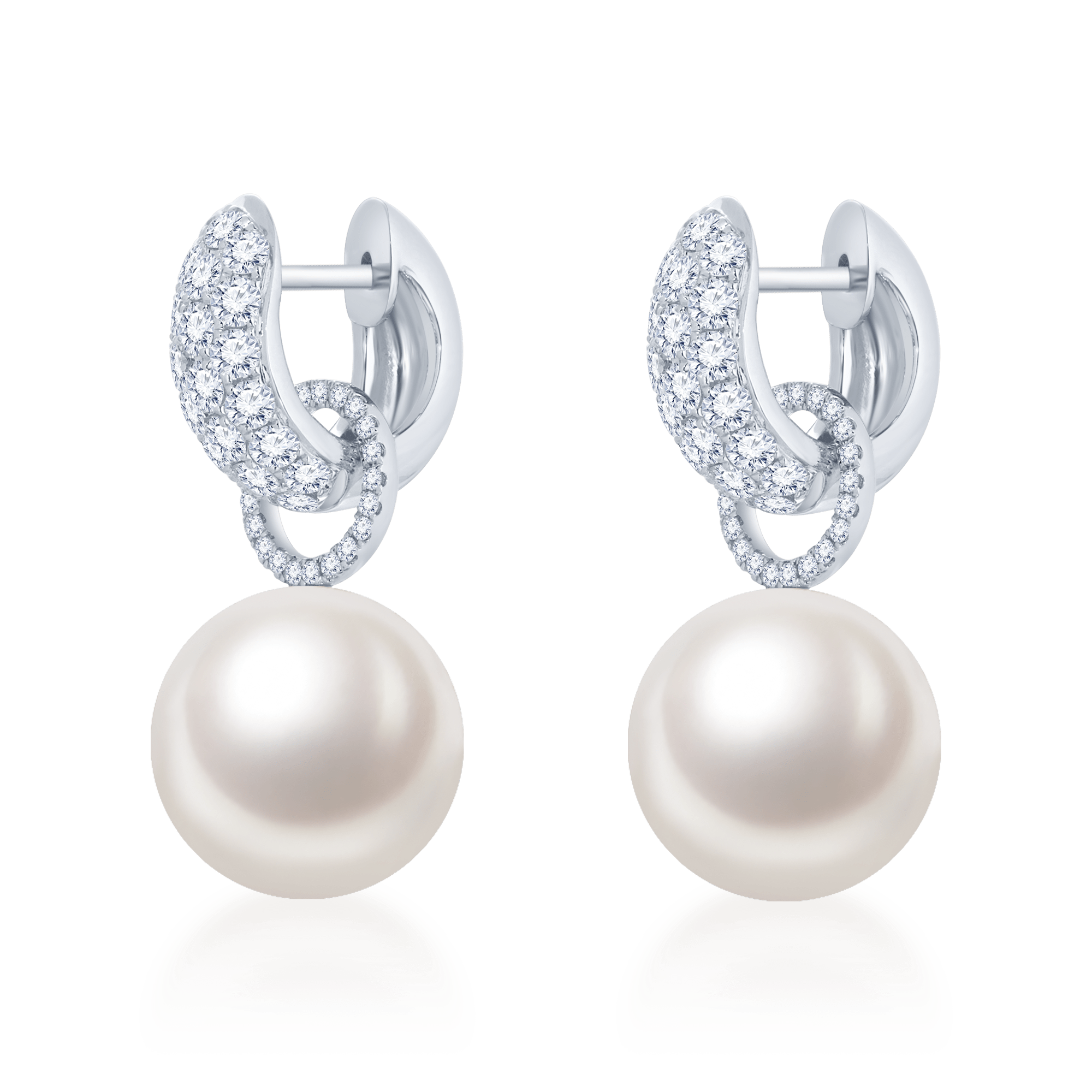 White South Sea Pearl Earrings - K.S. Sze & Sons