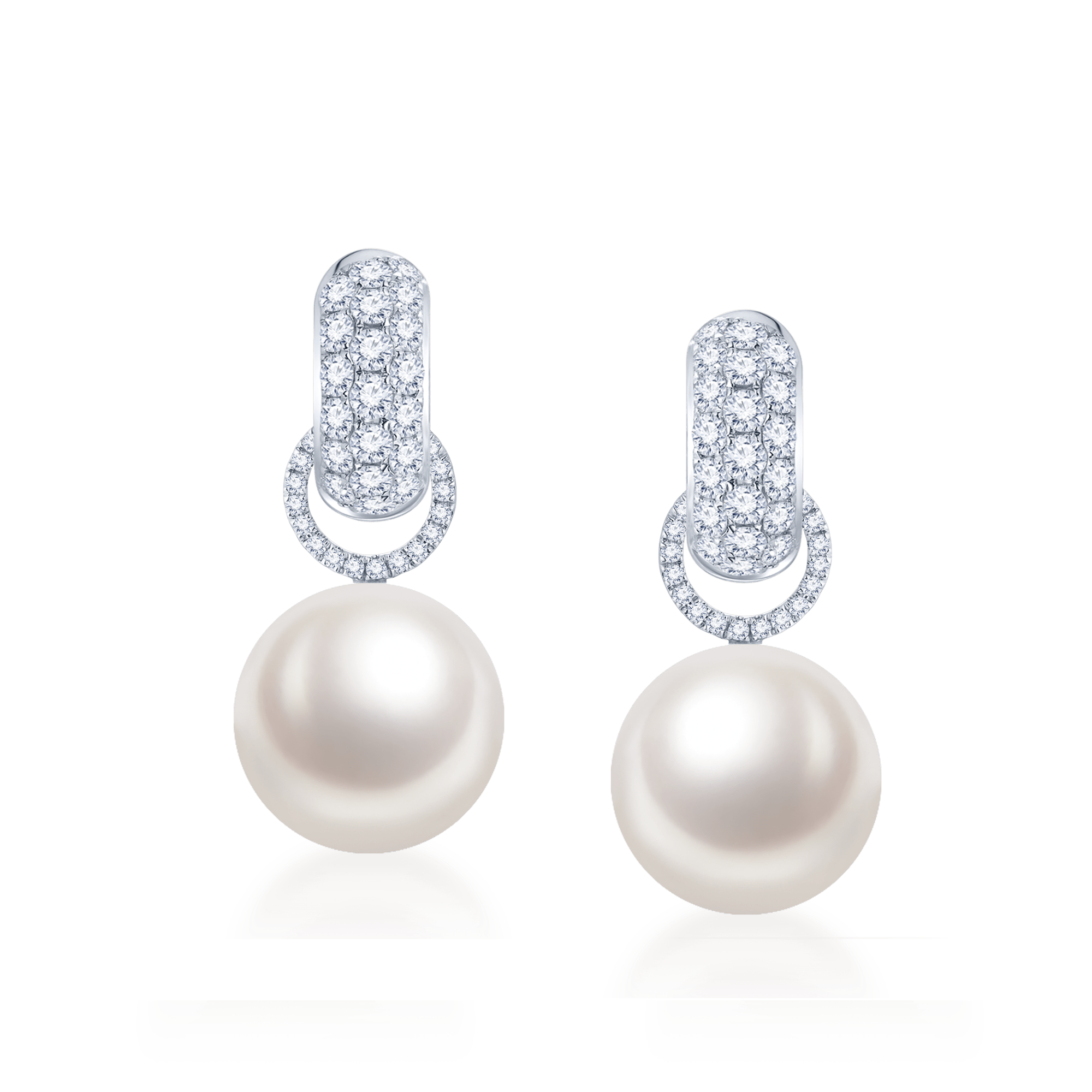 White South Sea Pearl Earrings - K.S. Sze & Sons