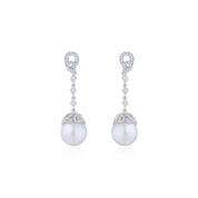 White South Sea Pearl Radiance Drop Earrings - K.S. Sze & Sons