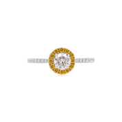 White & Yellow Diamond Ring (GIA Certificate)