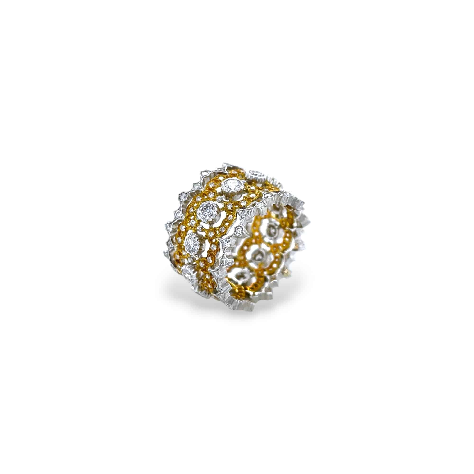 White & Yellow Gold Diamond Ring - K.S. Sze & Sons