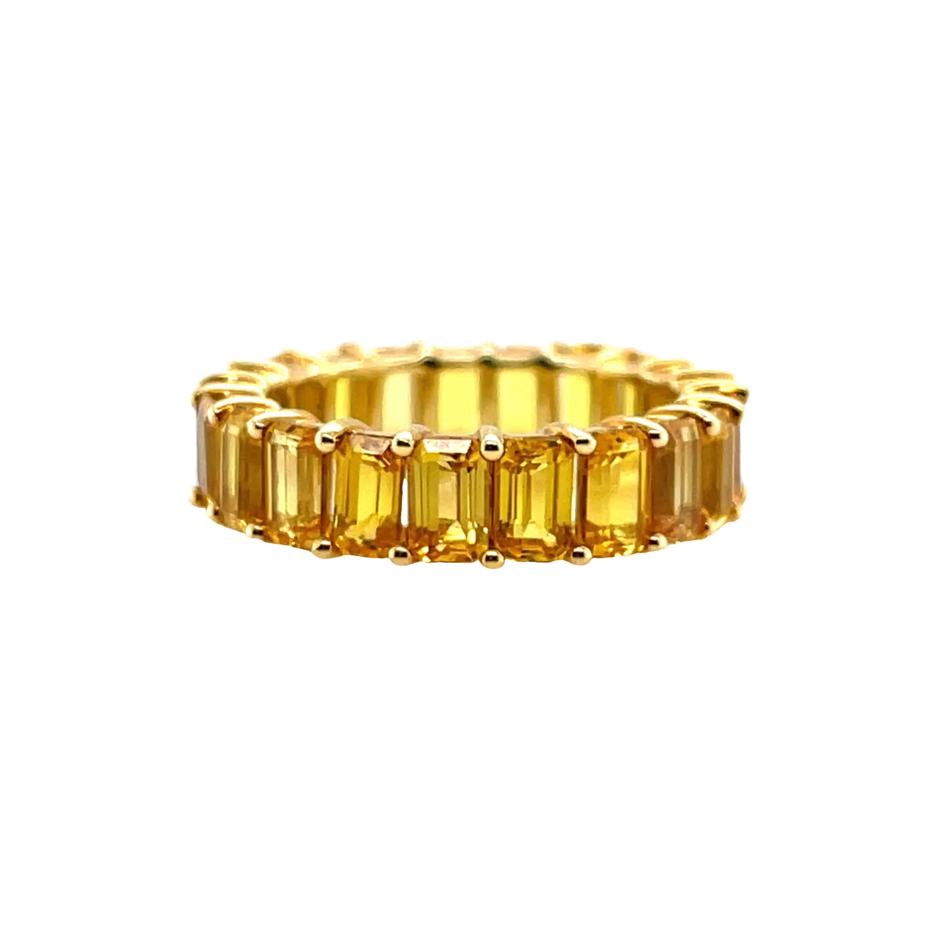 Yellow Sapphire Eternity Ring - K.S. Sze & Sons