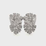 Leave Shaped Diamond Earrings