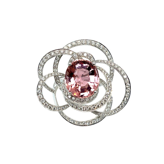 18K Diamond Tourmaline Ring