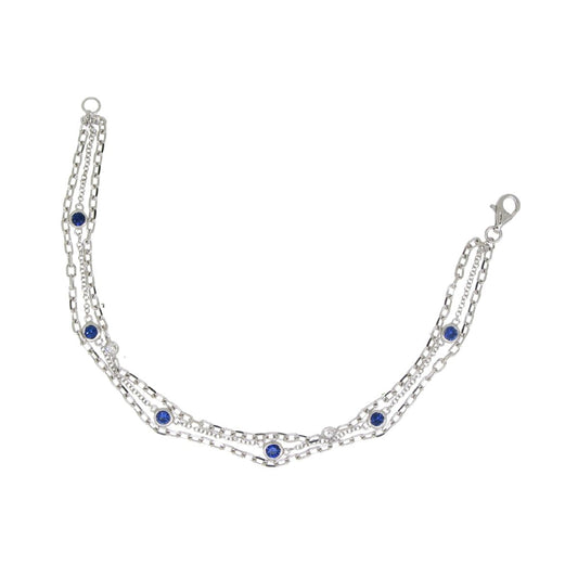 18K Diamond Sapphire Bracelet
