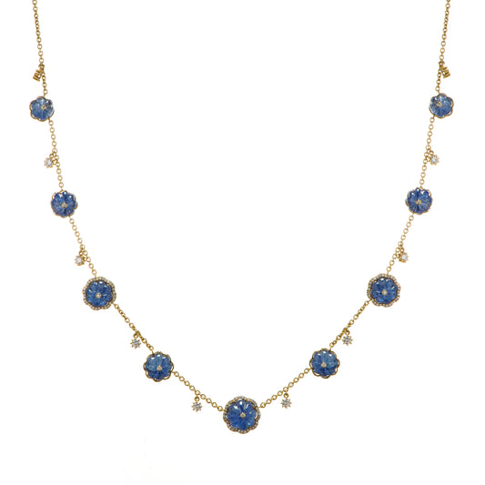 18K Sapphire & Diamond Necklace - K.S. Sze & Sons