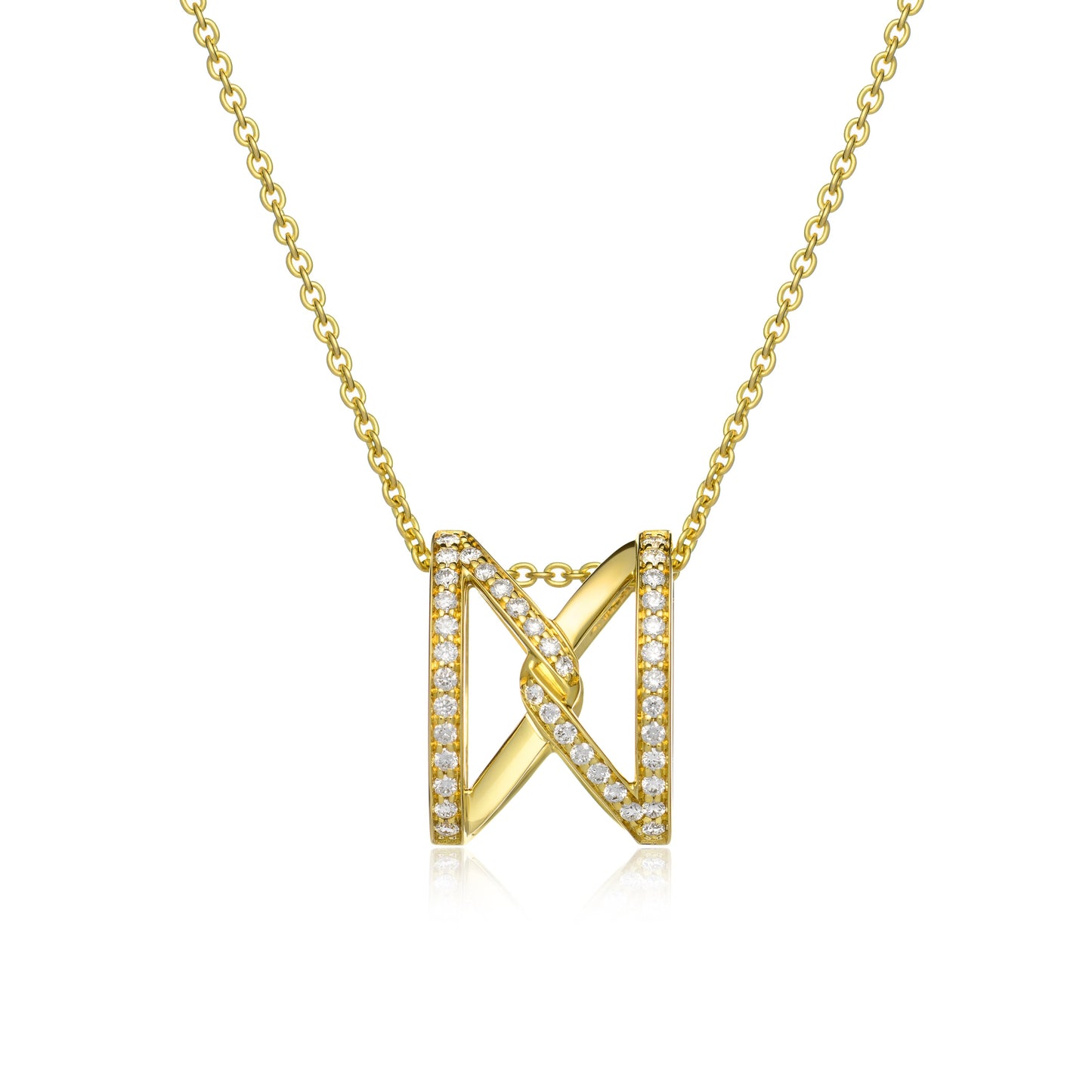The Big Z Necklace In 18K Gold With Diamonds - ZNS Jewellery