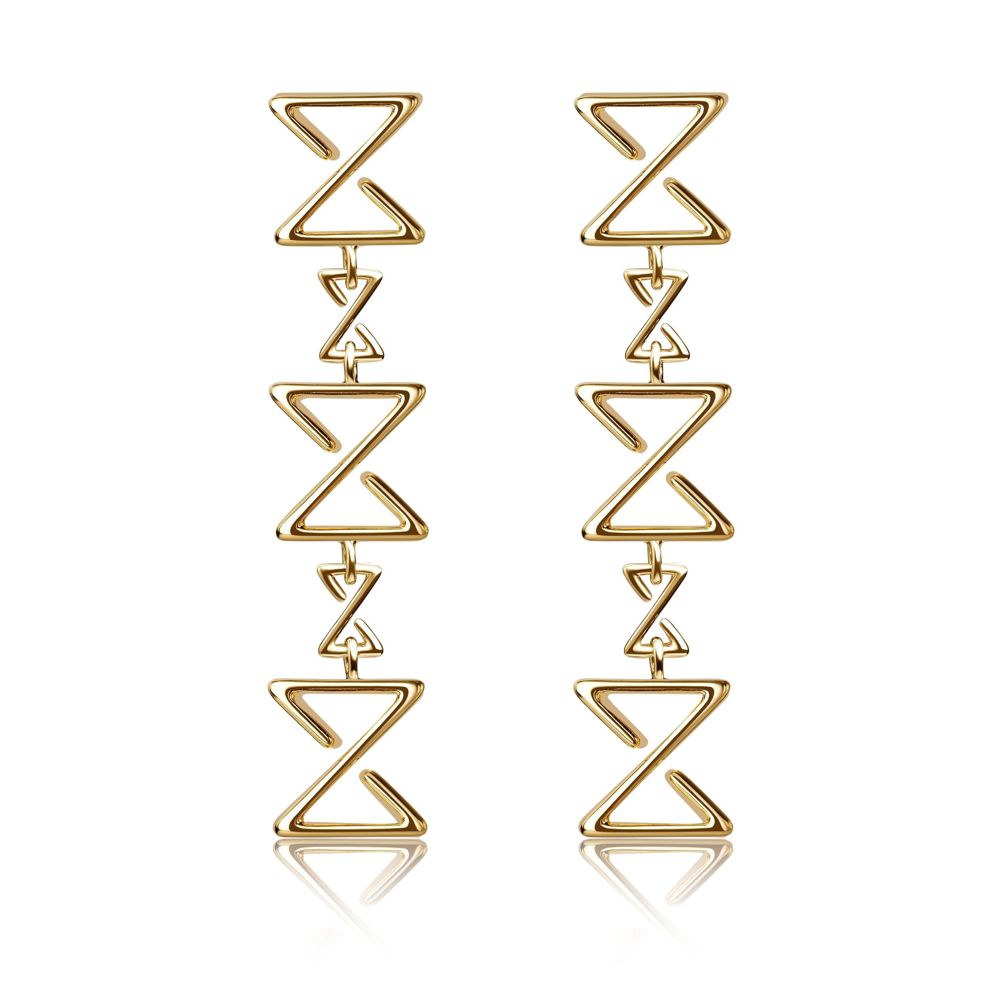 Drop Earrings In 18K Gold - ZNS Jewellery