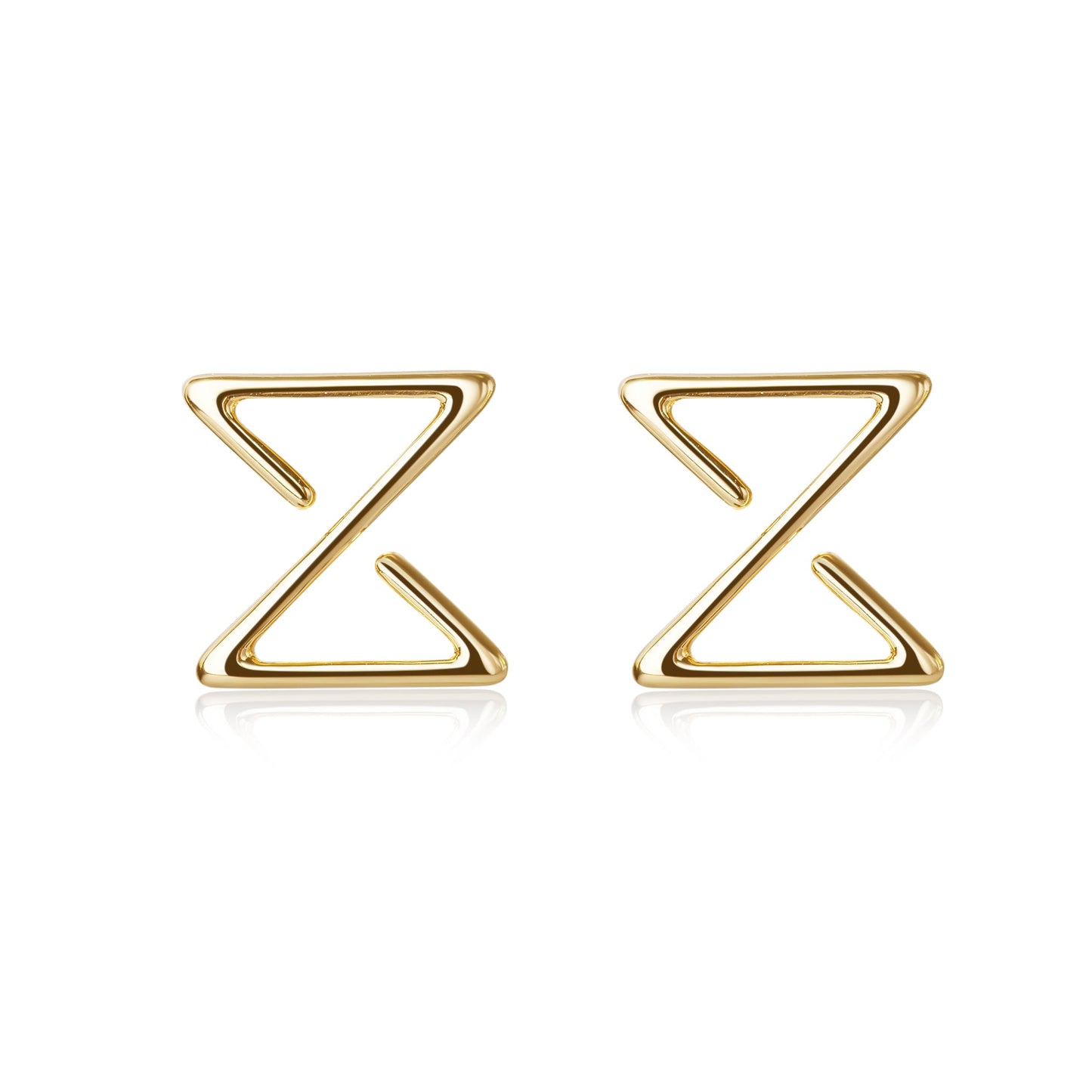 Infinity Ear Studs In 18K Yellow Gold - ZNS Jewellery