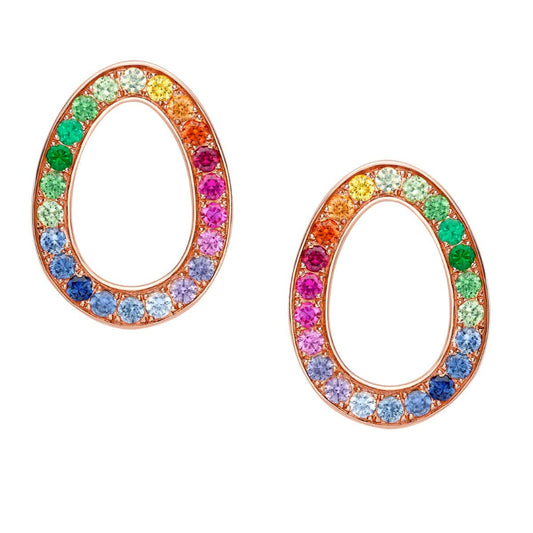 FABERGE 18K Multicoloured Gemstone Earrings - K.S. Sze & Sons