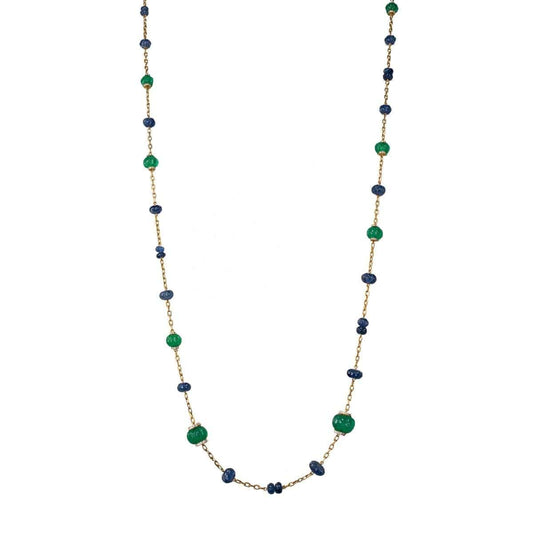 18K Emerald, Sapphire & Diamond Necklace - K.S. Sze & Sons
