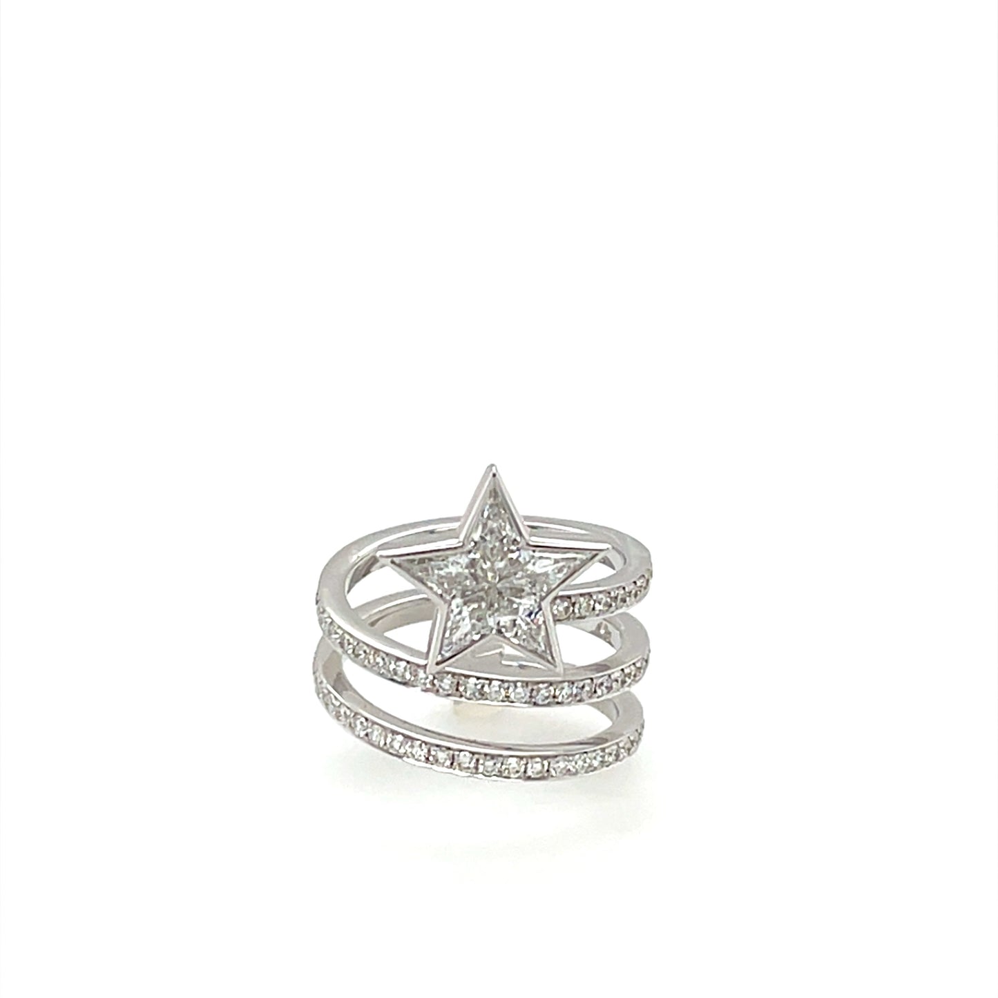 18K Star Shaped Diamond Ring - K.S. Sze & Sons